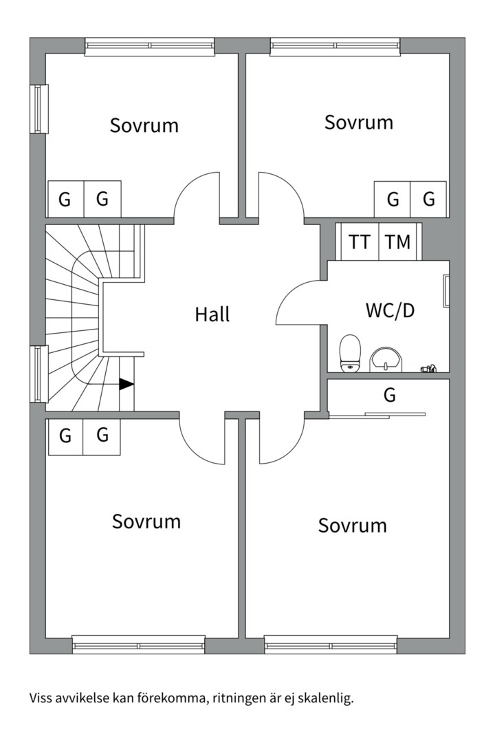 Planlösning från Åbroddsvägen 5J, Såld i Kummelnäs, Nacka