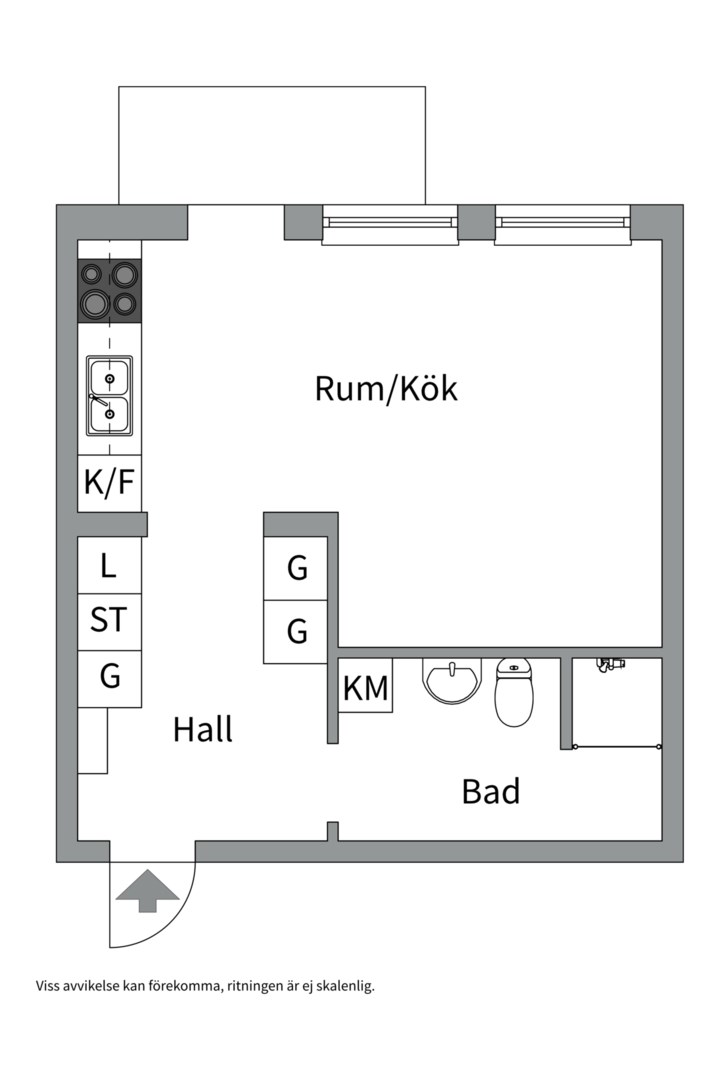 Planlösning från Fyrislundsgatan 23B, Såld i Salabacke, Uppsala