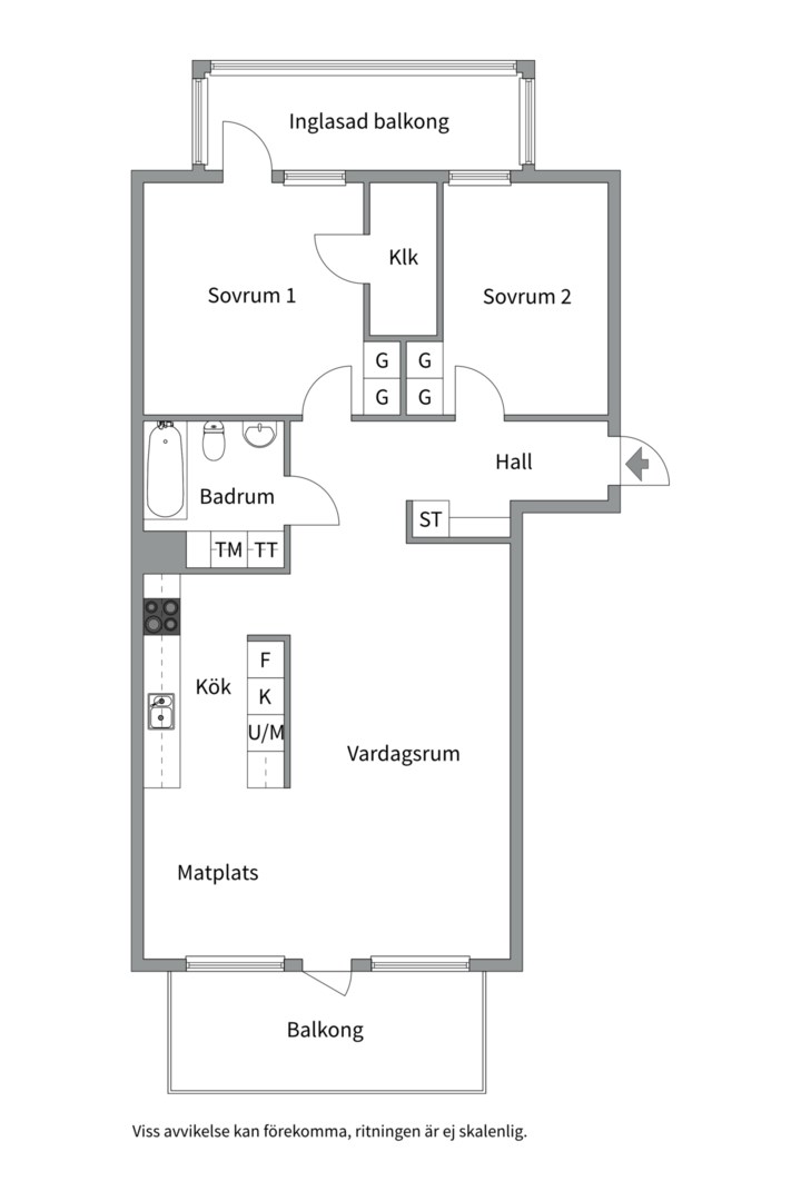 Planlösning från Sickla Allé 5, Såld i Sickla Allé, Nacka