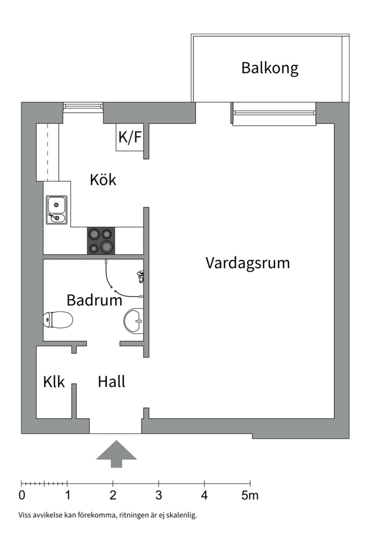 Planlösning från Vaksalagatan 36A, Kommande i Höganäs, Uppsala