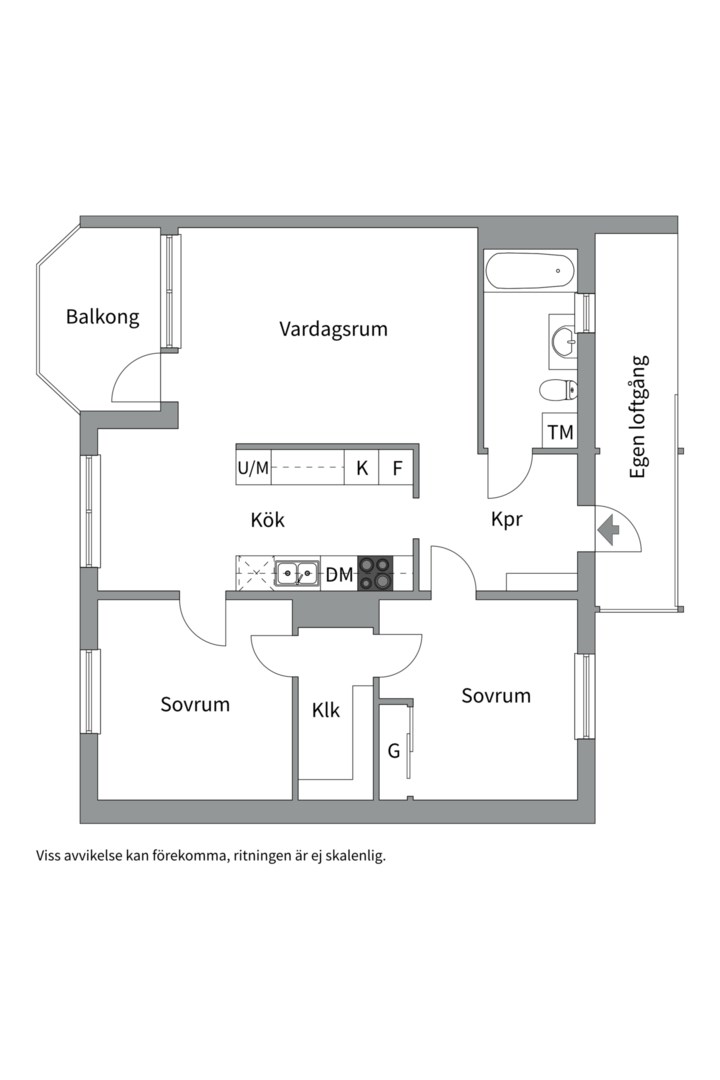 Bostadsbild från Norra floragatan 26B, Såld i Västermalm, Västerås