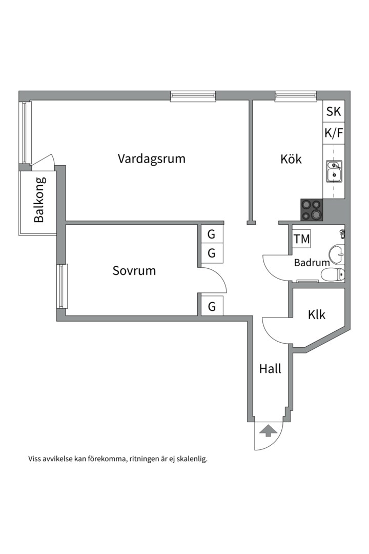 Planlösning från Atlasvägen 61, Såld i Sickla, Nacka