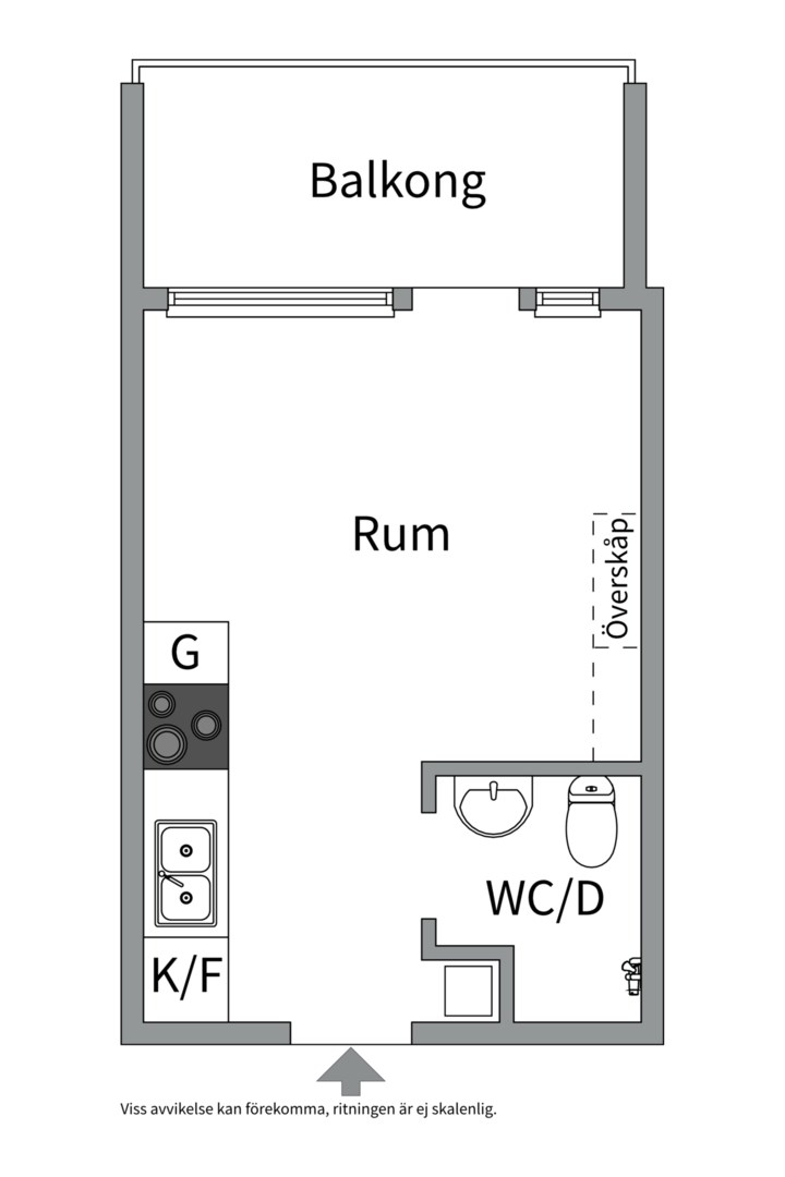 Planlösning från Vaksalagatan 55, Kommande i Fålhagen, Uppsala
