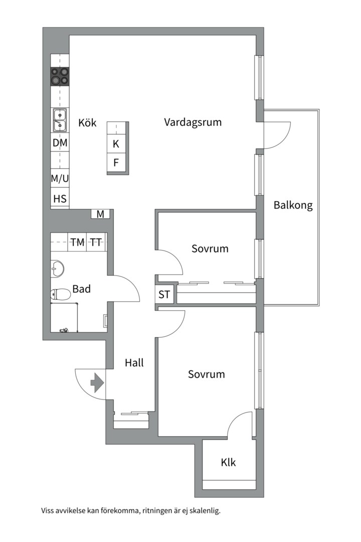 Planlösning från Stadshusgatan 4, 3tr, Kommande i Nacka Forum, Nacka