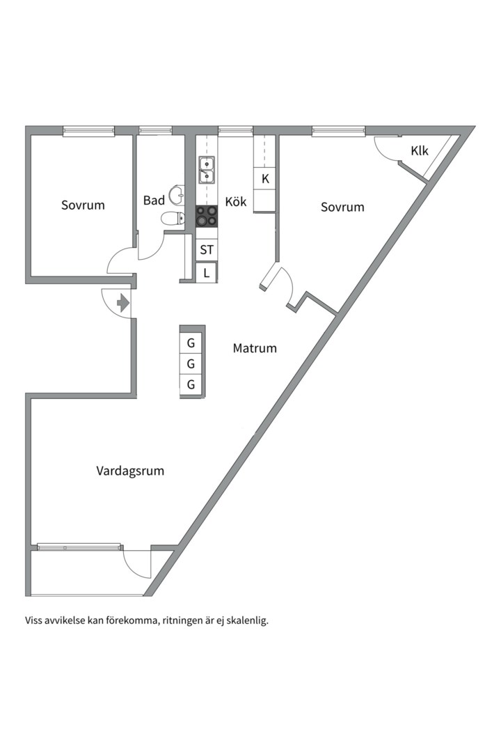Planlösning från Bangatan 39B, Såld i Nordanby, Västerås