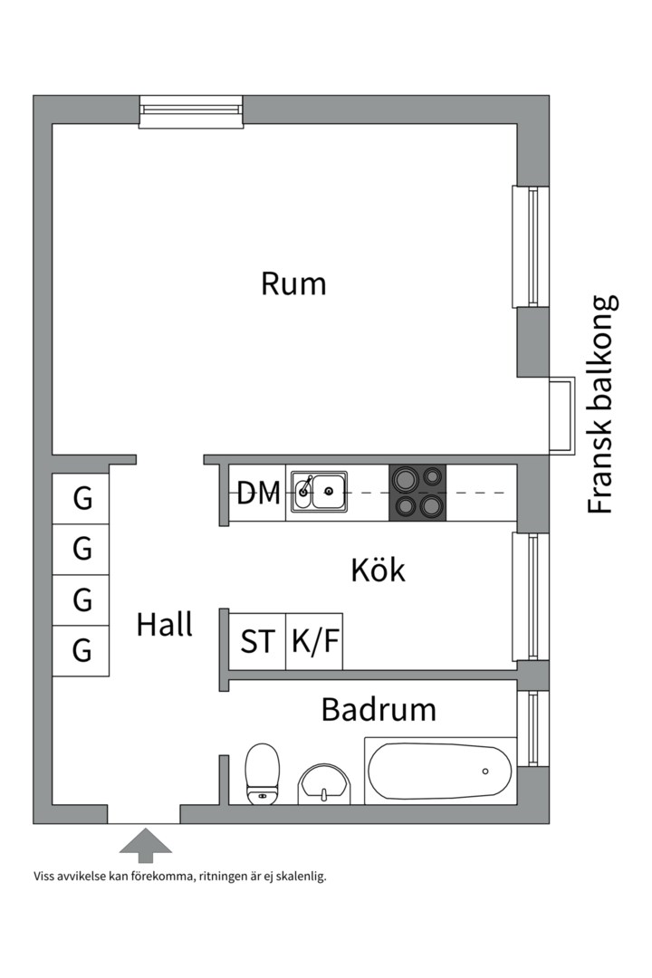 Planlösning från Viktor Rydbergsgatan 25, Kommande i Nyby, Uppsala