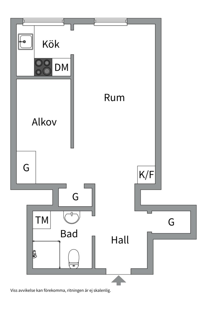 Planlösning från Ehrensvärdsgatan 4, Såld i Kungsholmen - Nedre Kungsholmen, Stockholm