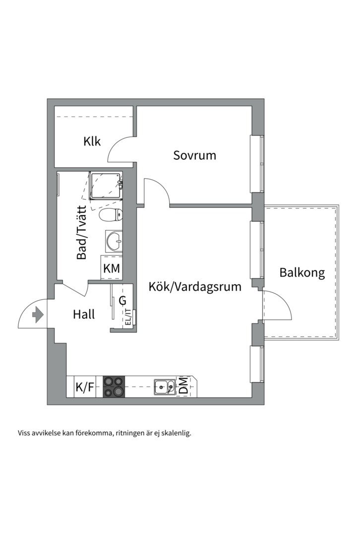 Planlösning från Amanuensgatan 9, Såld i Rosendal, Uppsala