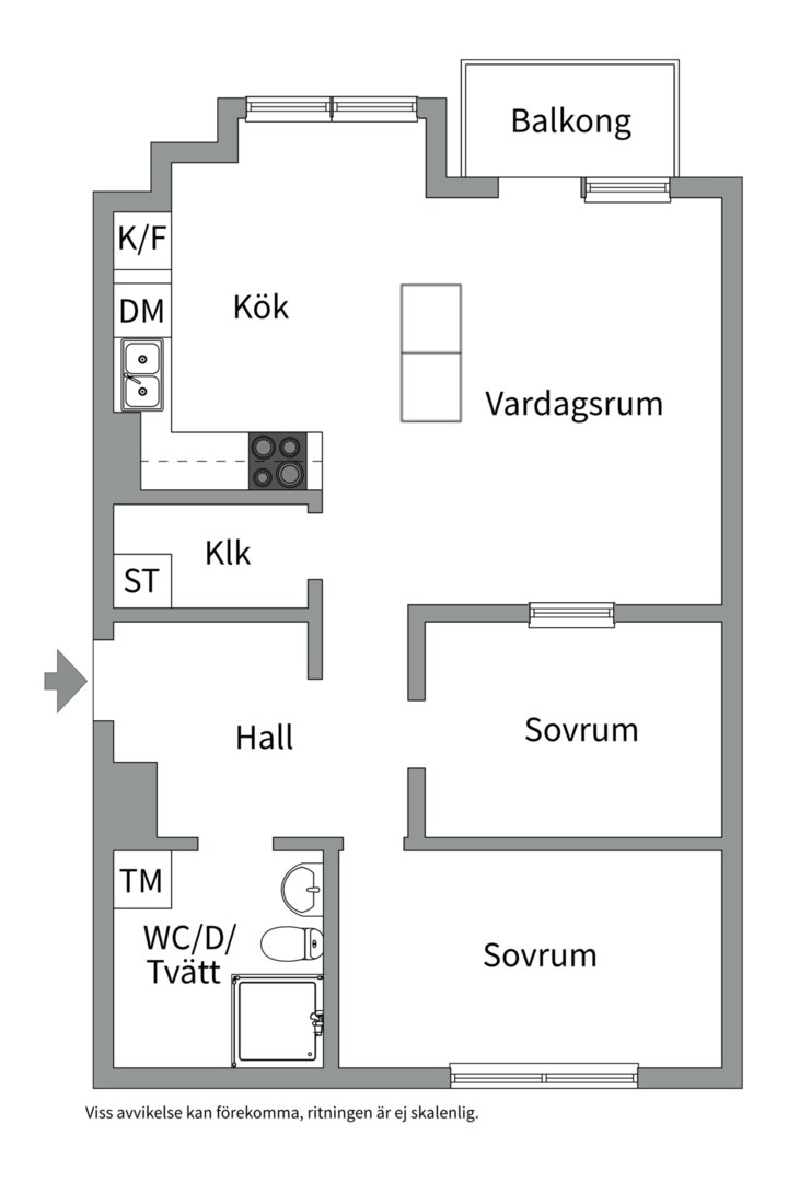 Planlösning från Järla Gårdsväg 23, Såld i Järla sjö, Nacka