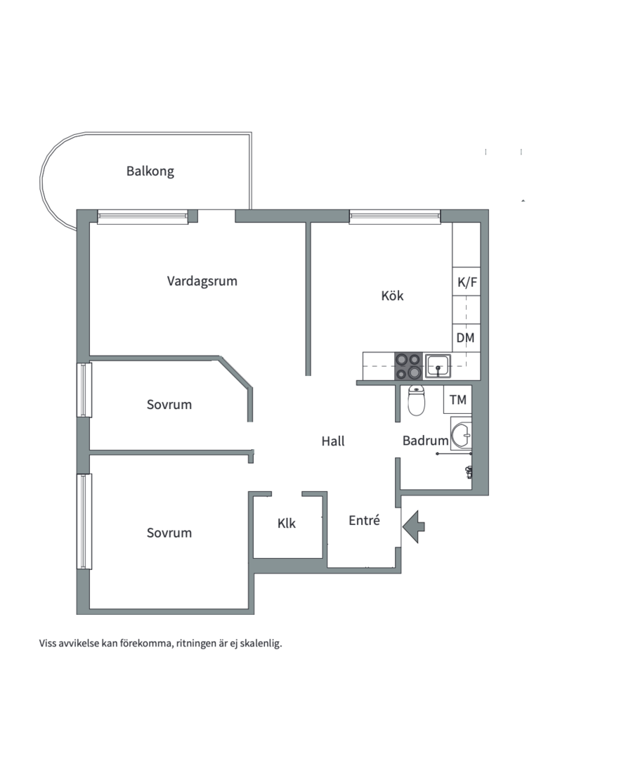 Planlösning från Augustendalsvägen 24, Såld i Nacka Strand, Nacka