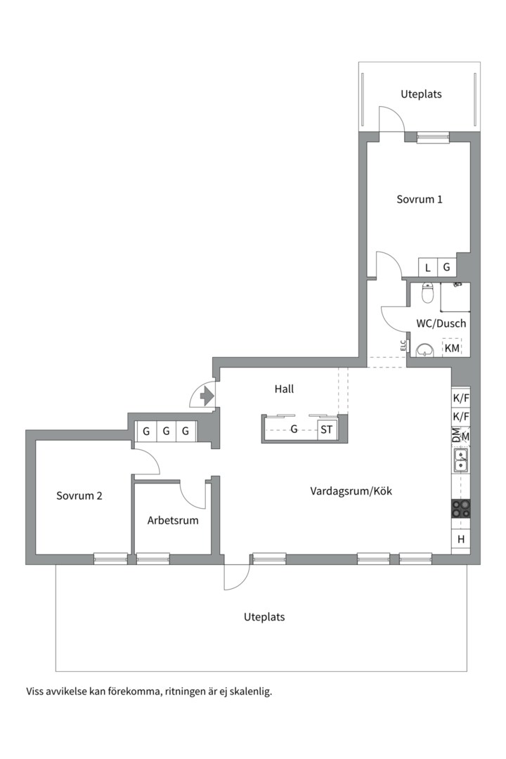 Planlösning från Wilhelm Kåges Gata 98, Såld i Porslinskvarteren, Värmdö