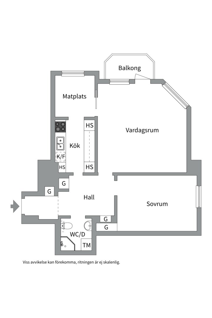 Planlösning från Hästholmsvägen 17, 6 tr, Såld i Södermalm - Danviksklippan, Stockholm