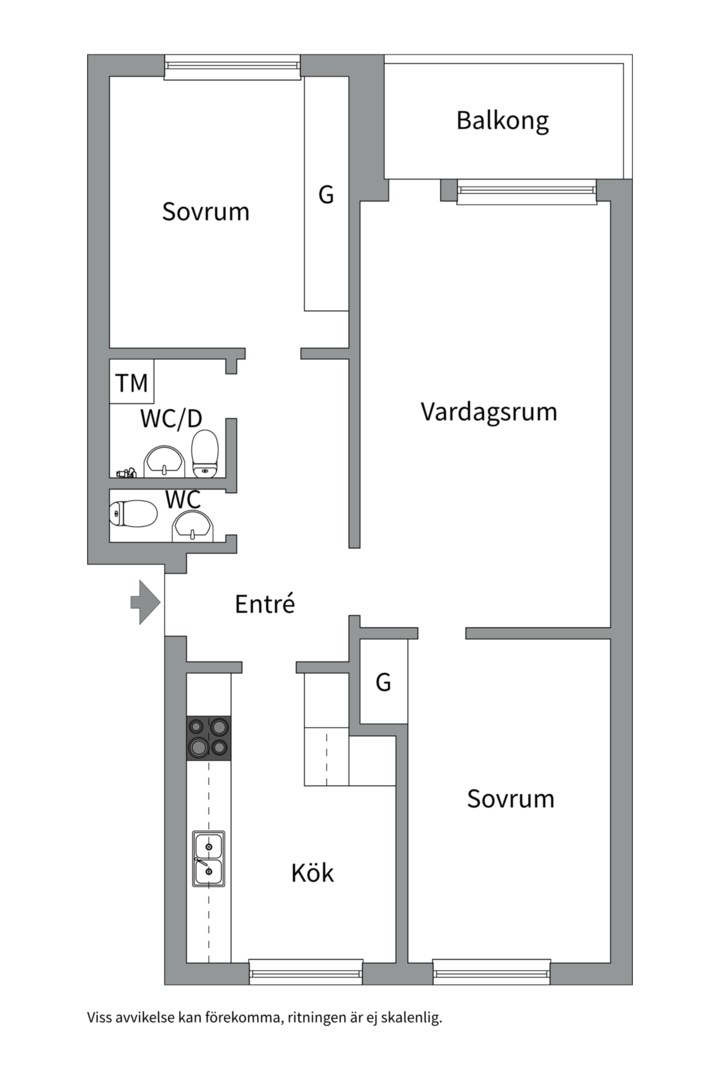 Bostadsbild från Kaserngatan 7, Såld i Viksäng, Västerås