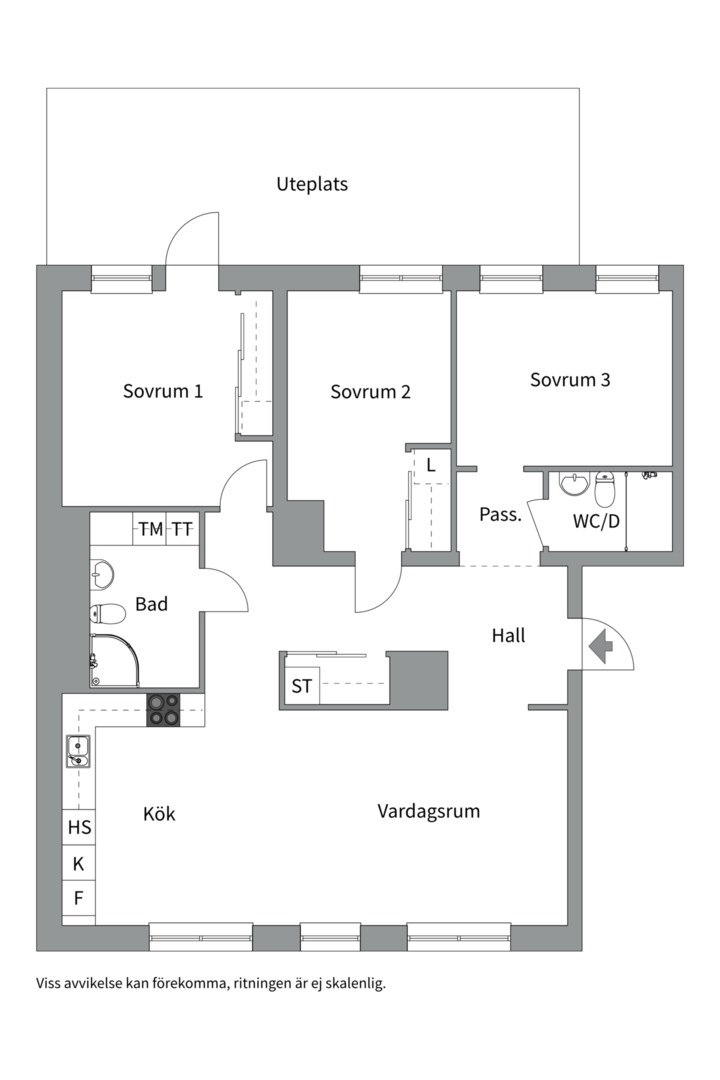 Planlösning från Skyttelgatan 18, Kommande i Kungsängen, Uppsala
