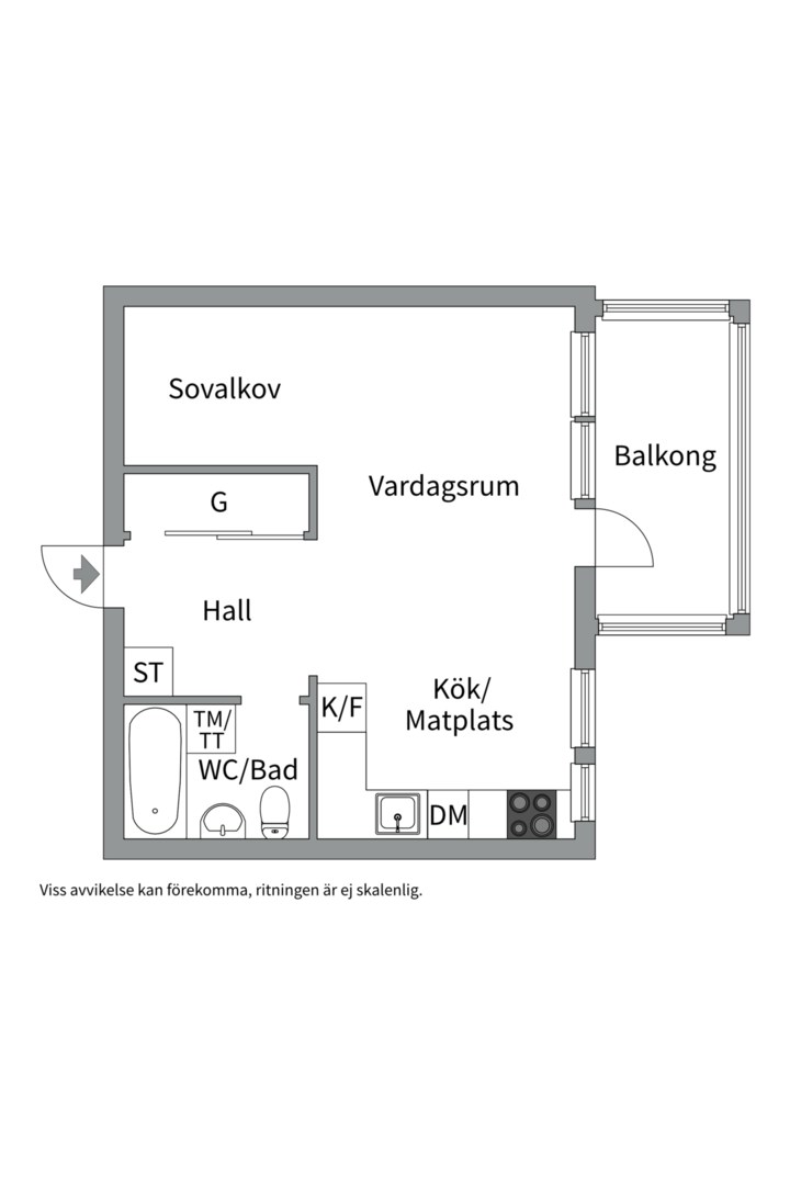 Planlösning från Skarpövägen 51, Till salu i Västra Orminge, Nacka