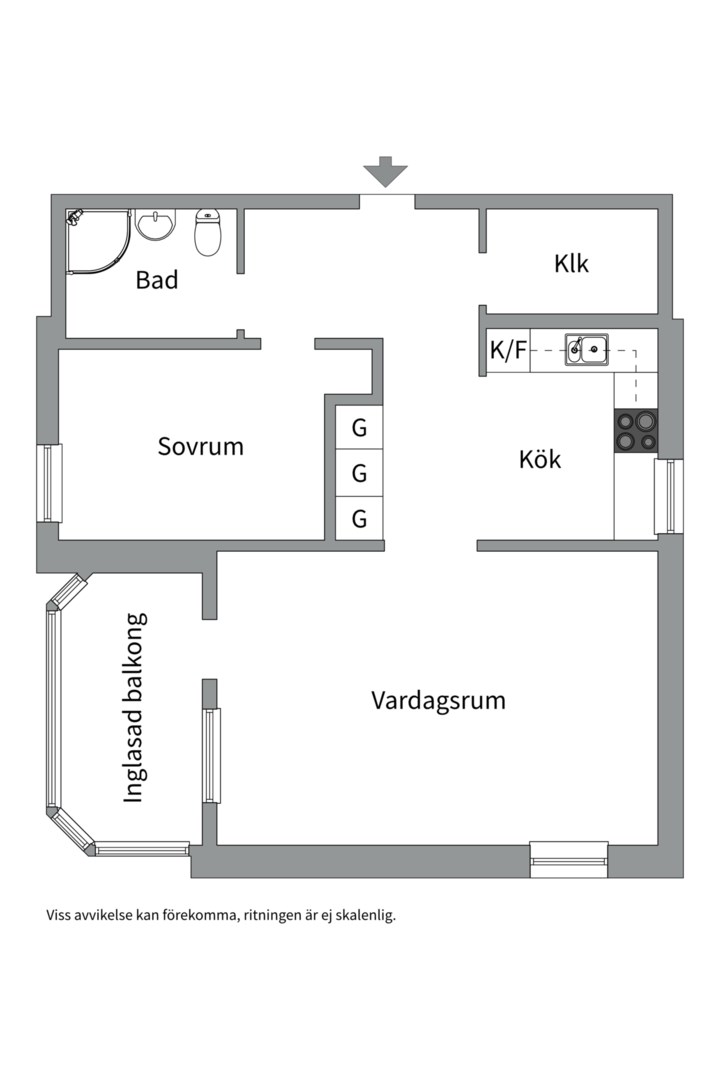 Planlösning från Rotorvägen 2, Såld i Gideonsberg, Västerås