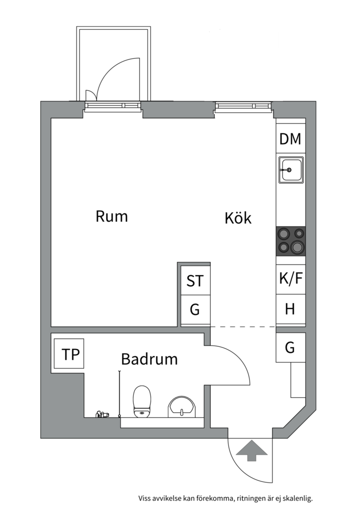 Planlösning från Betty Petterssons gata 9, Såld i Rosendal, Uppsala