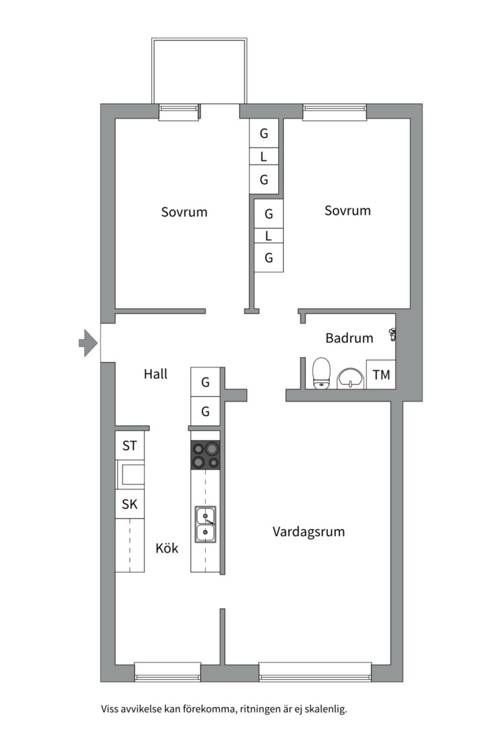 Planlösning från Jumkilsgatan 20B, Såld i Luthagen, Uppsala