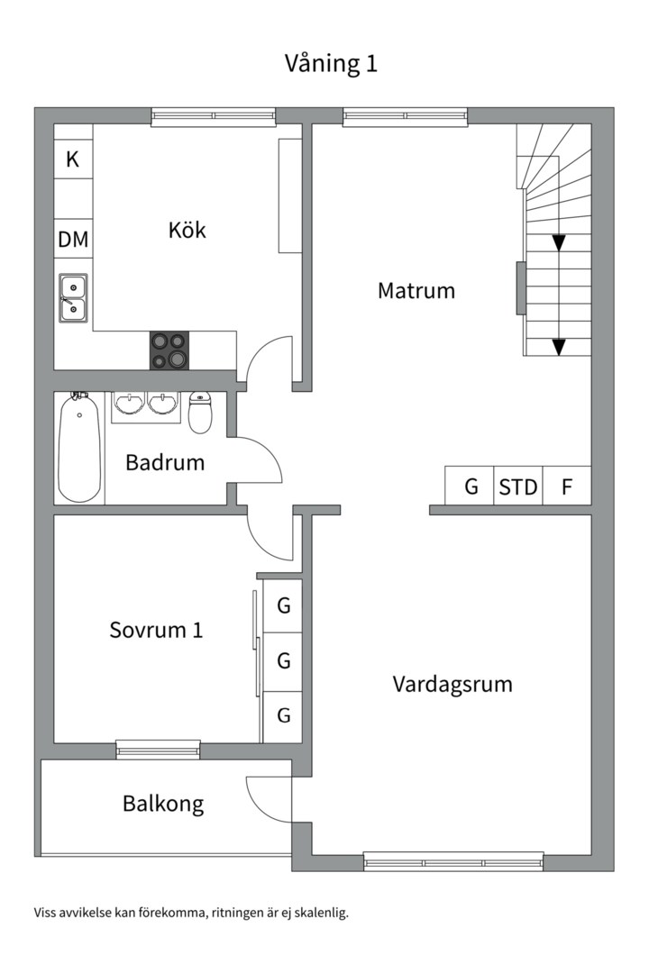 Planlösning från Cellovägen 124N, Såld i Gottsunda, Uppsala