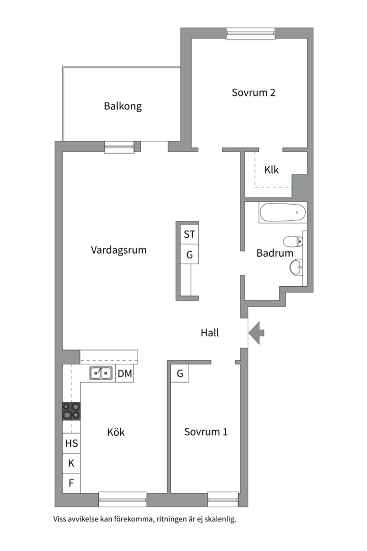 Planlösning från Ringgatan 4 C, Kommande i Luthagen, Uppsala