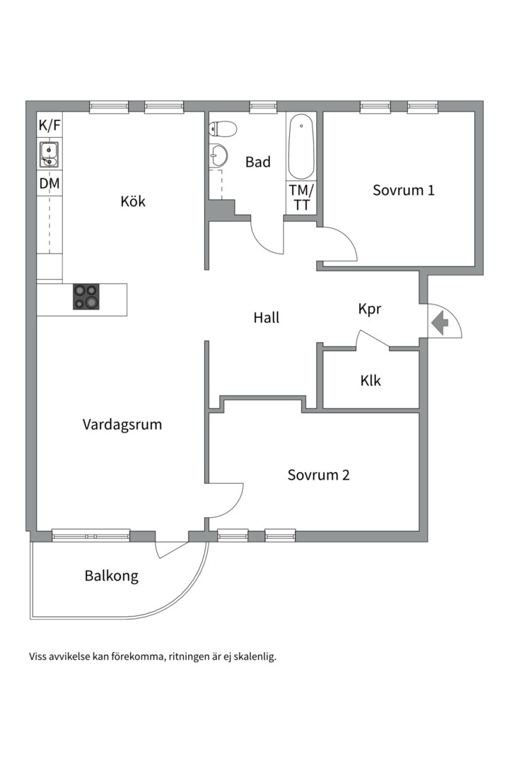 Planlösning från Kantatvägen 15, Såld i Forum Nacka, Nacka
