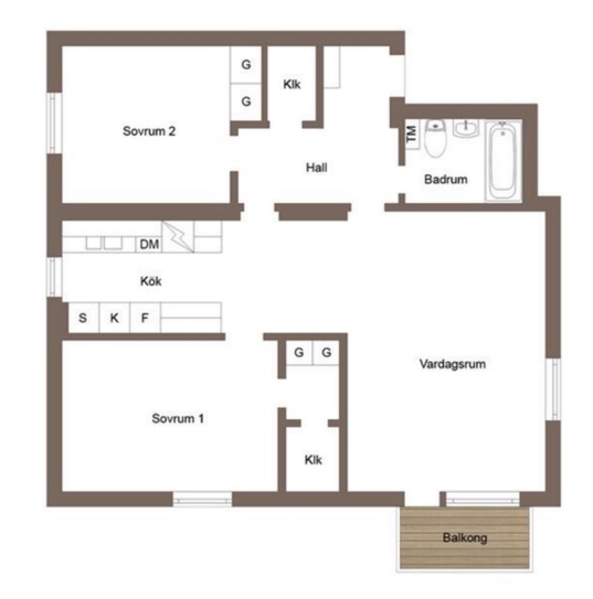 Planlösning från Beckasinvägen 33, Såld i Saltängen, Nacka