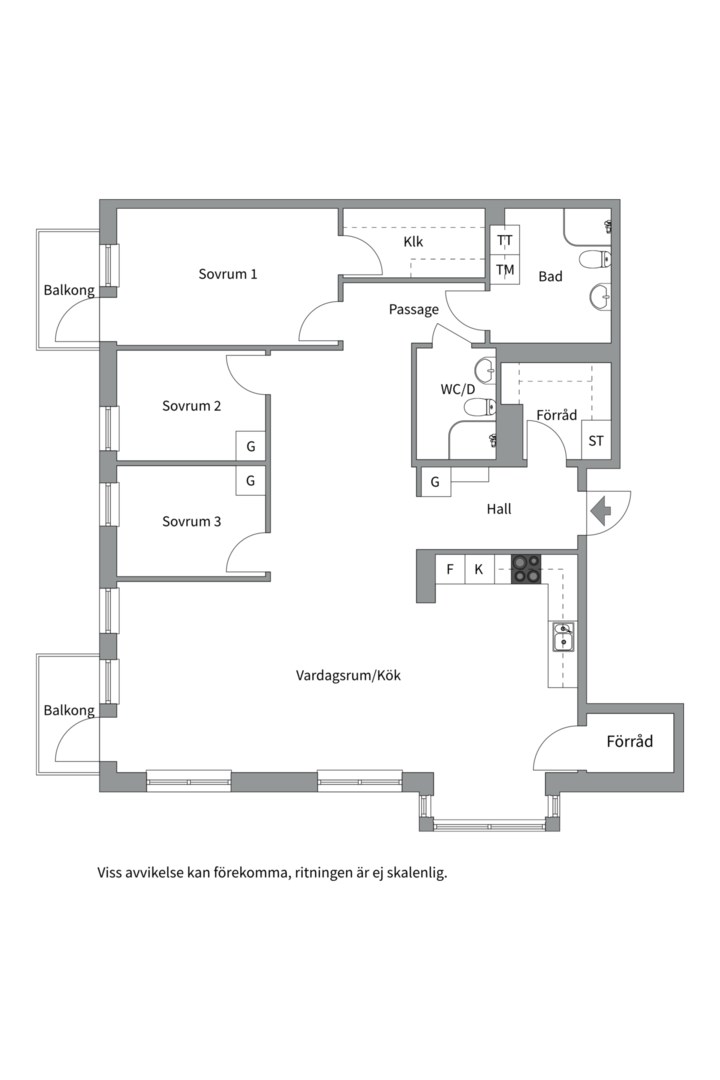Planlösning från Råbyvägen 70, Såld i Kapellgärdet, Uppsala