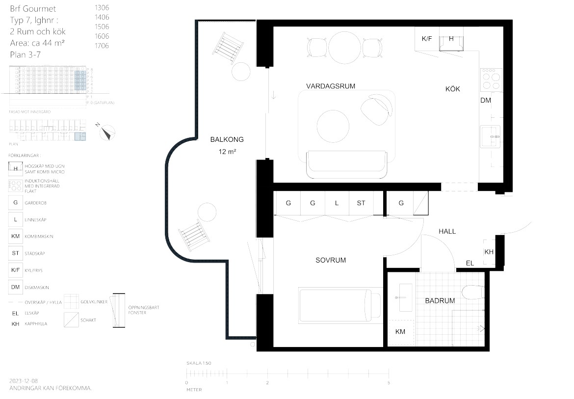Planlösning från Sankt Göransgatan 143F, 1506, Till salu i Kungsholmen - Stadshagen, Stockholm