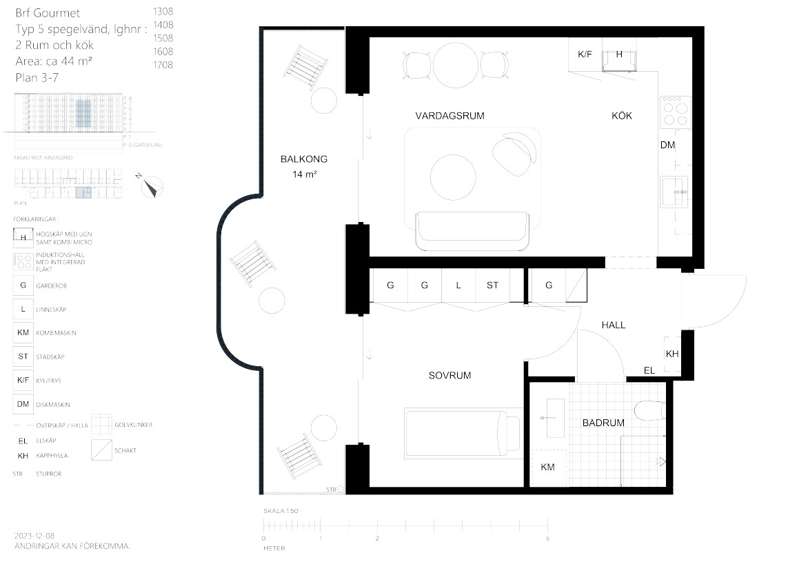 Planlösning från Sankt Göransgatan 143F, 1508, Såld i Kungsholmen - Stadshagen, Stockholm