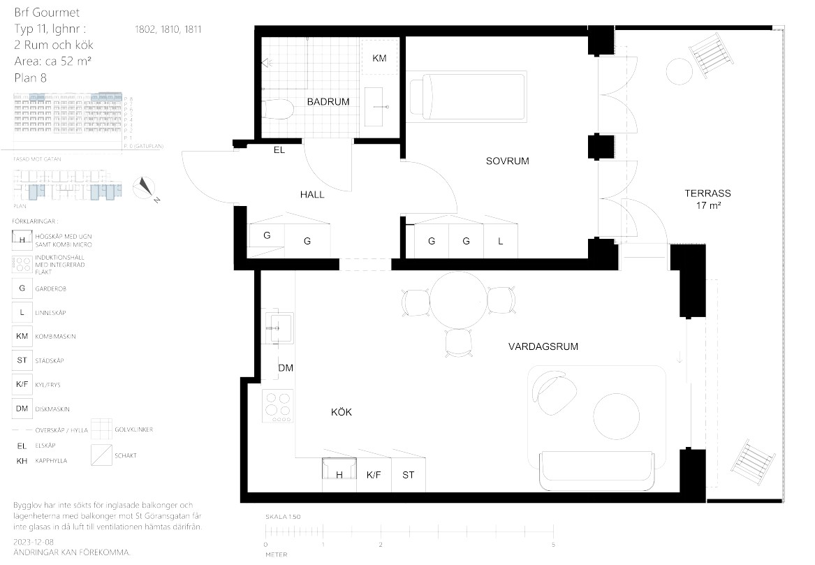 Planlösning från Sankt Göransgatan 143F, 1810, Såld i Kungsholmen - Stadshagen, Stockholm
