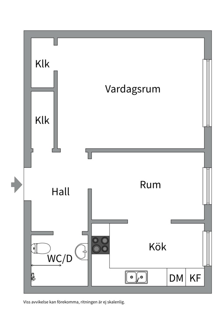 Planlösning från Väderkvarnsgatan 8 B, Såld i Höganäs, Uppsala