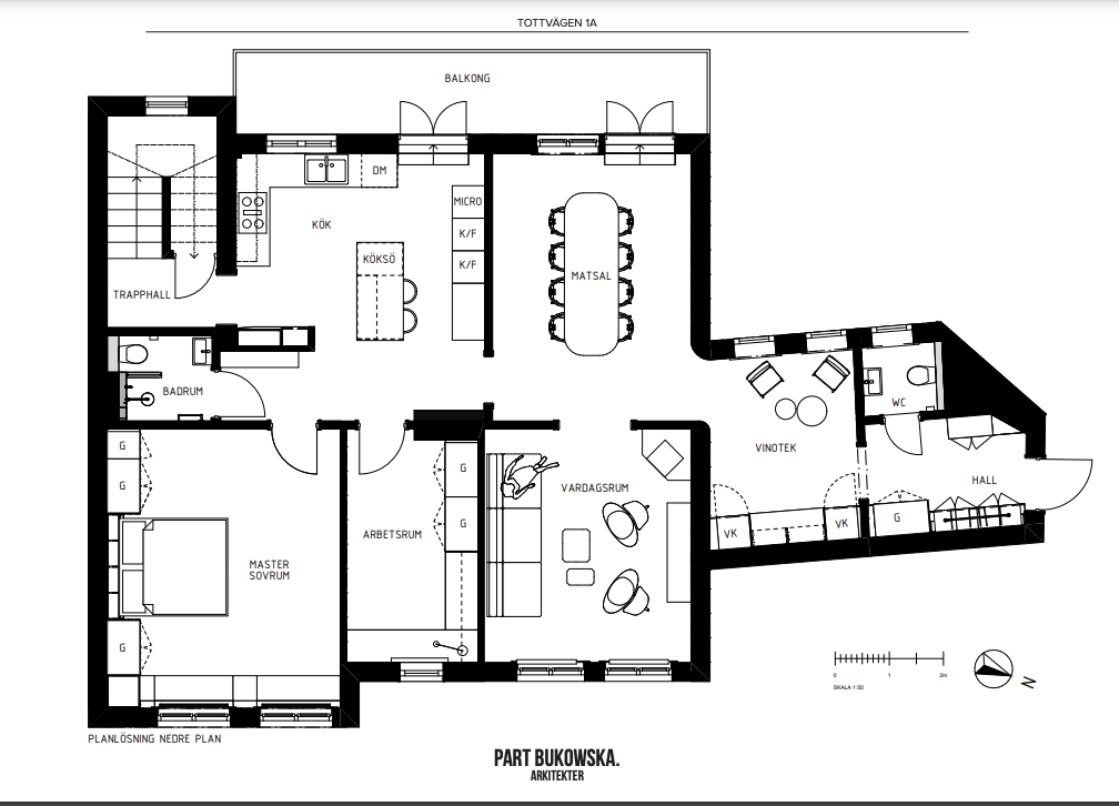 Planlösning från Tottvägen 1A, 2tr, Kommande i Råsunda, Solna