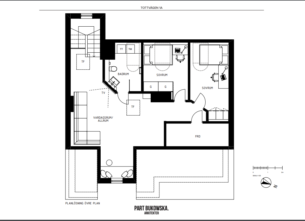 Planlösning från Tottvägen 1A, 2tr, Kommande i Råsunda, Solna
