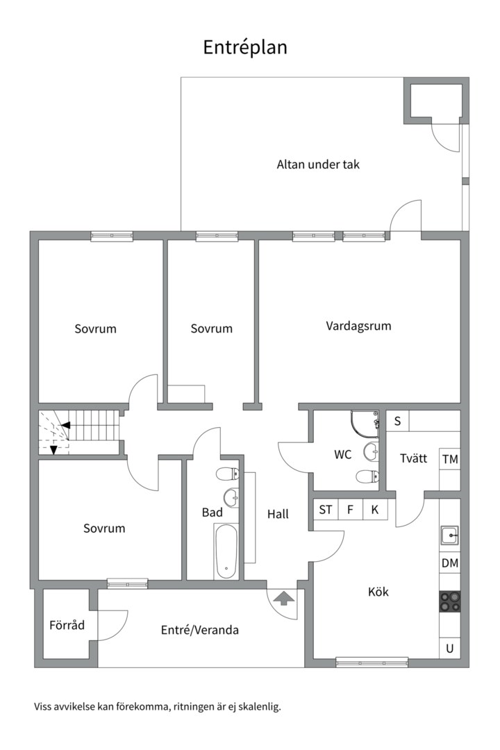 Planlösning från Irisvägen 132, Såld i Norra Gryta, Västerås