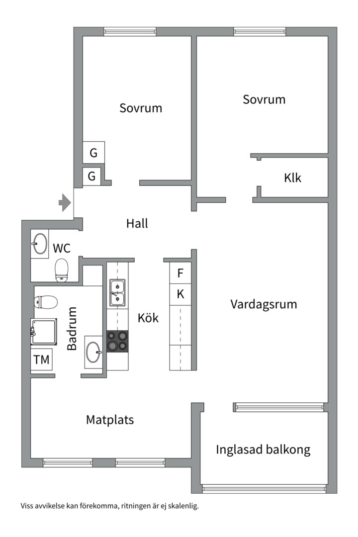 Planlösning från Bellmansgatan 126, Såld i Bellman, Uppsala
