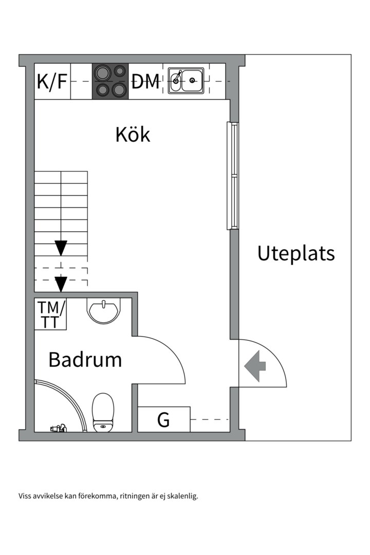 Planlösning från Moravägen 3F, Såld i Norra Lännersta, Nacka