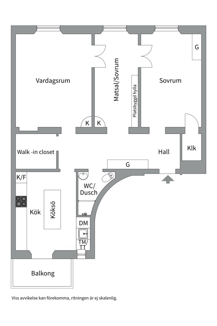 Planlösning från David Bagares Gata 26A, Såld i Vasastan - Norrmalm, Stockholm