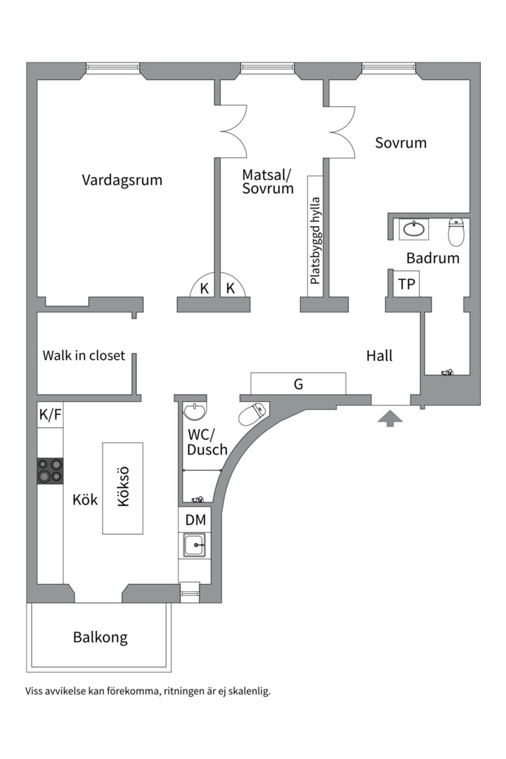 Planlösning från David Bagares Gata 26A, Såld i Vasastan - Norrmalm, Stockholm