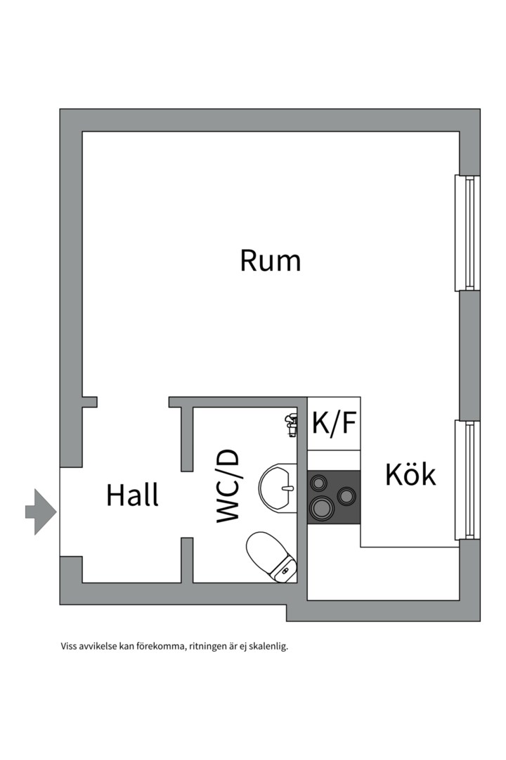 Planlösning från Väderkvarnsgatan 11B, Till salu i Höganäs, Uppsala