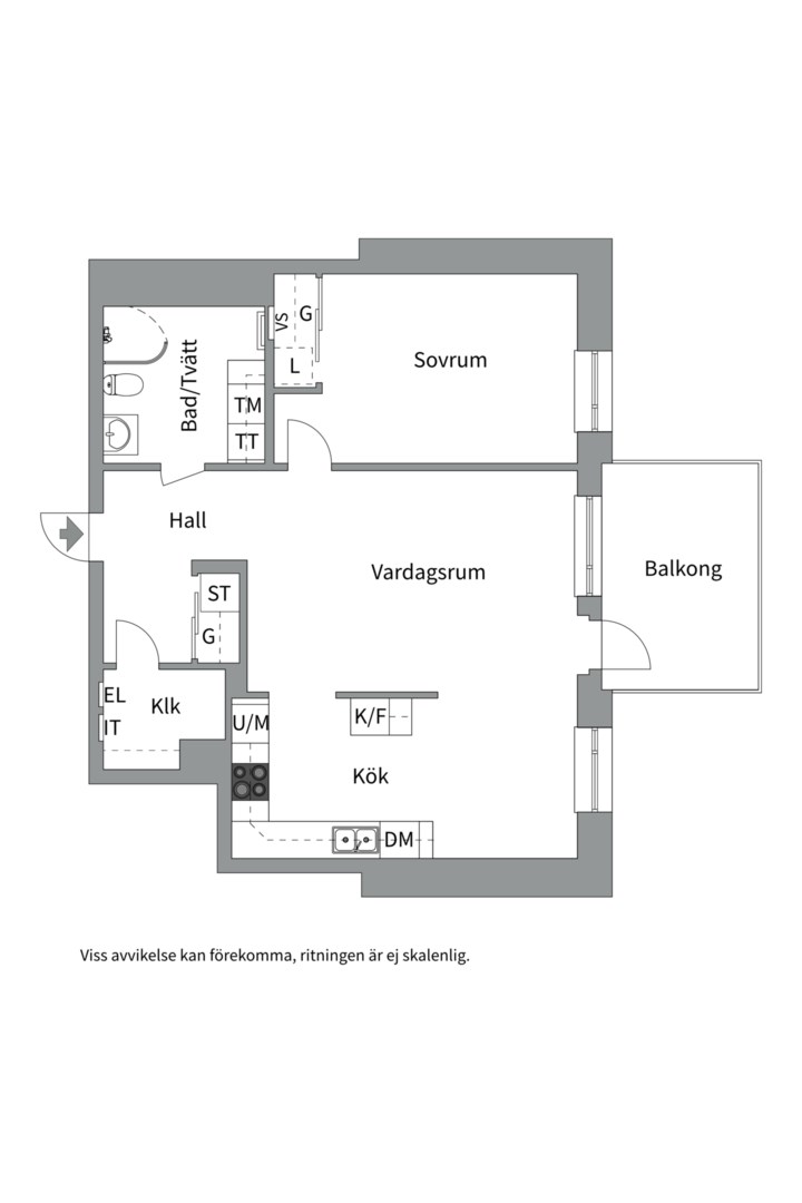 Planlösning från Mältargatan 2, Såld i Kungsängen, Uppsala