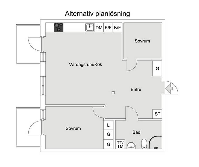 Planlösning från Ormingeringen 62A, Till salu i Västra Orminge, Nacka