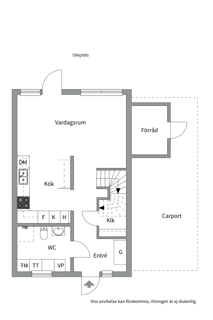 Planlösning från Åkerholmsgatan 35, Såld i Barkarö, Västerås