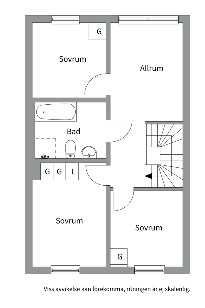 Planlösning från Åkerholmsgatan 35, Såld i Barkarö, Västerås