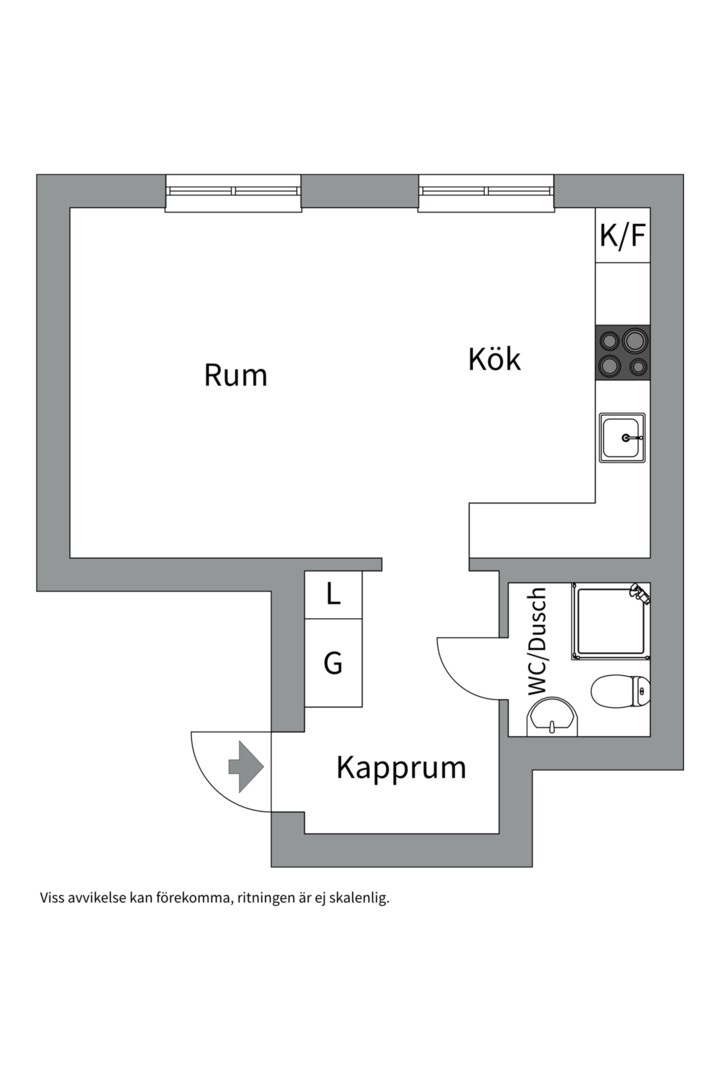 Planlösning från Wallingatan 1, Såld i Luthagen, Uppsala