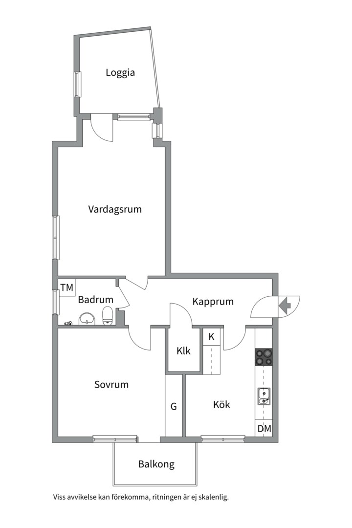 Planlösning från Johannelundsgatan 2, Till salu i Salabacke, Uppsala