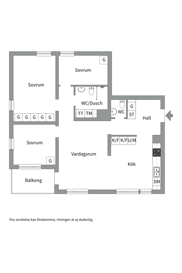 Planlösning från Svärdsliljegatan 2, Såld i Salabacke, Uppsala