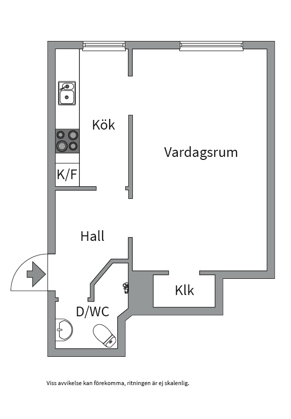 Planlösning från Frödingsvägen 12, Såld i Kungsholmen - Fredhäll, Stockholm