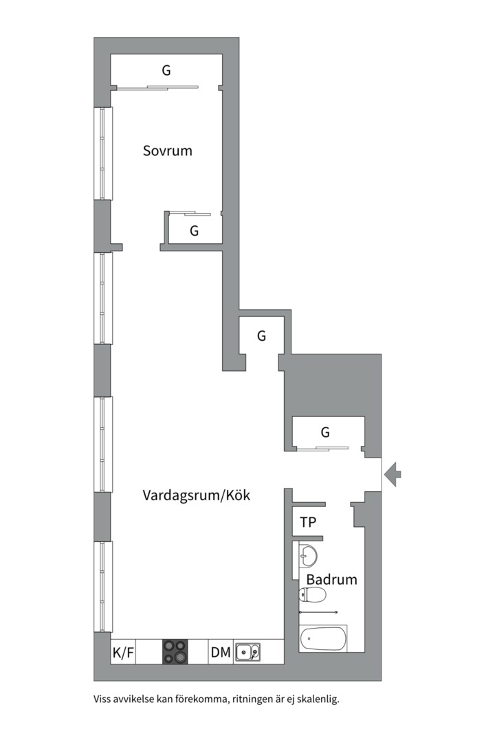 Planlösning från Sysslomansgatan 1, 7 tr, Såld i Kungsholmen - Nedre Kungsholmen, Stockholm