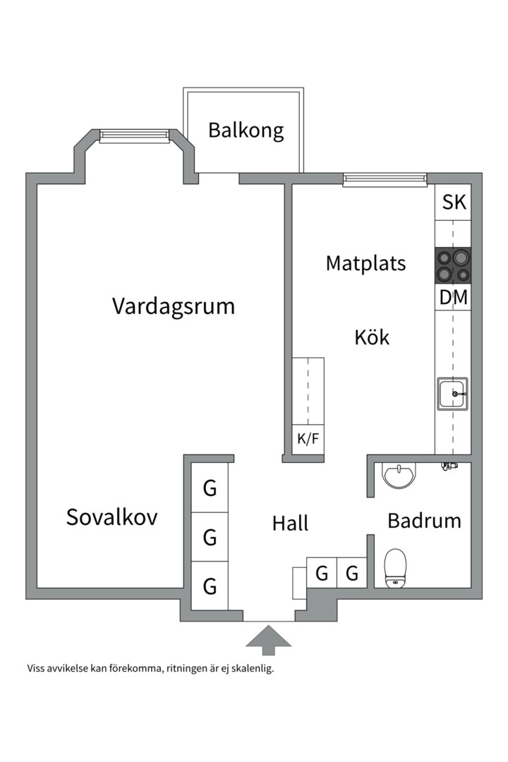 Planlösning från Atlasvägen 41, Såld i Sickla, Nacka