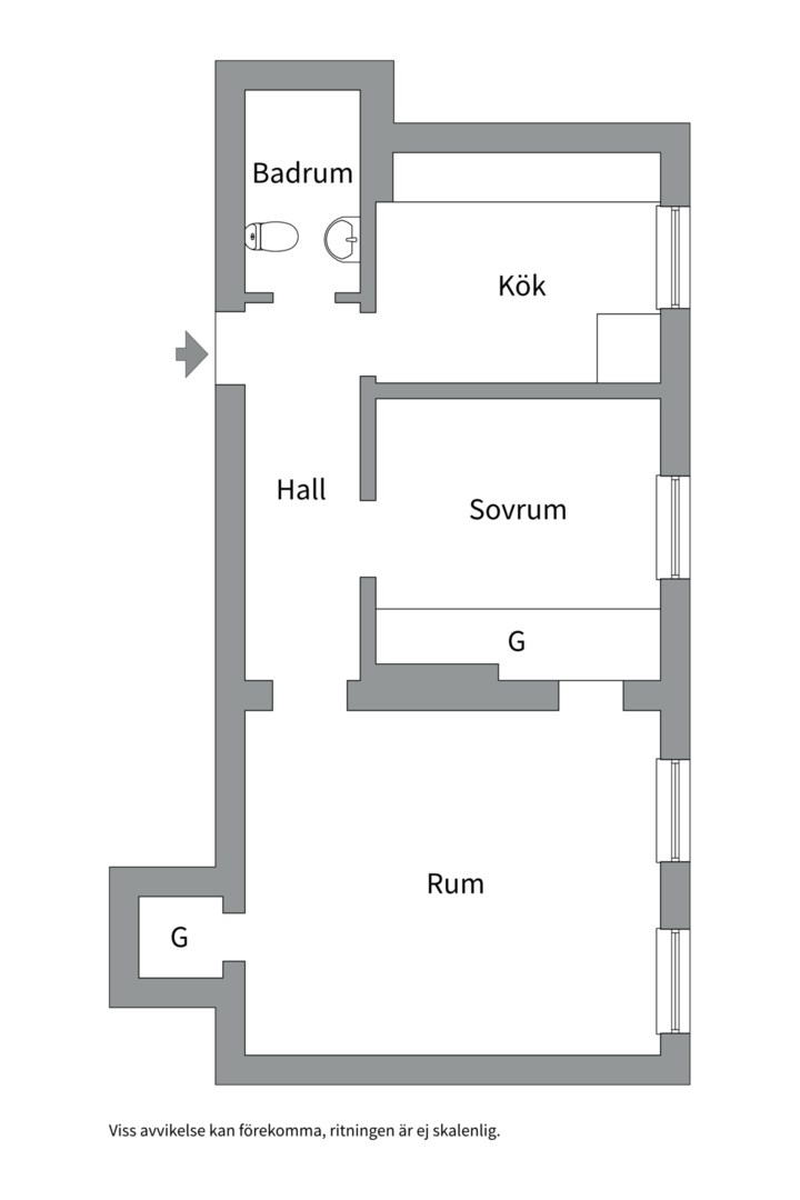 Planlösning från Kronobergsgatan 5, Kommande i Kungsholmen - Nedre Kungsholmen, Stockholm